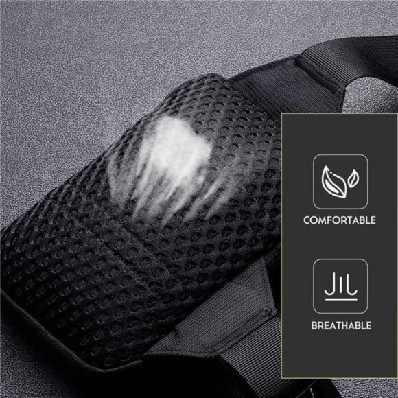 Mini Crossbody Sling Bag Chest Bag Dual Pocket Water Resistant Fanny Pack - Picture 4 of 7